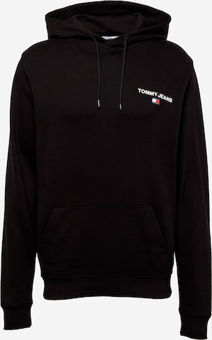 Tommy Jeans Sweatshirt in Zwart: voorkant