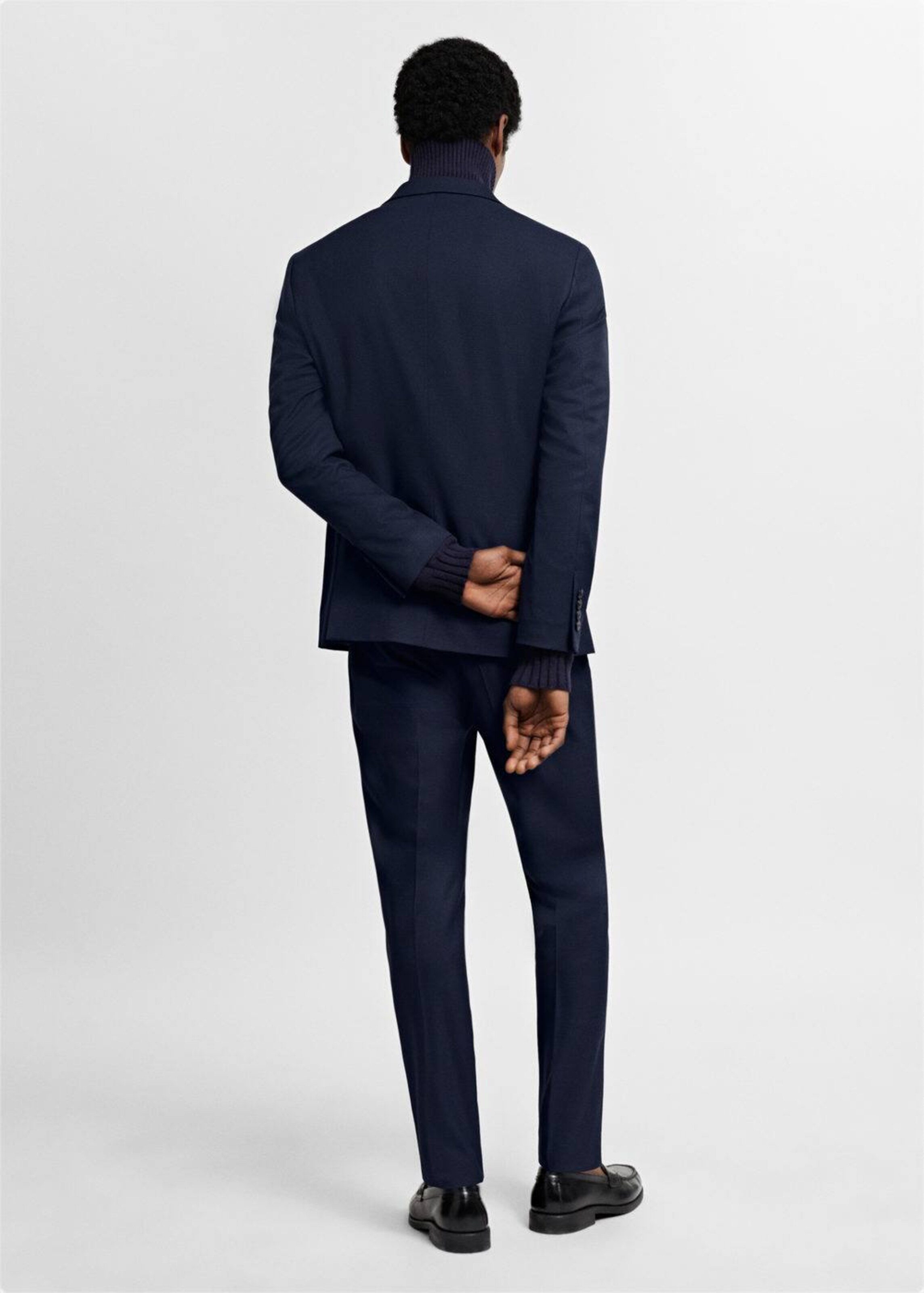 Coupe regular Veste de costume Paris MANGO MAN en Bleu Marine ABOUT YOU