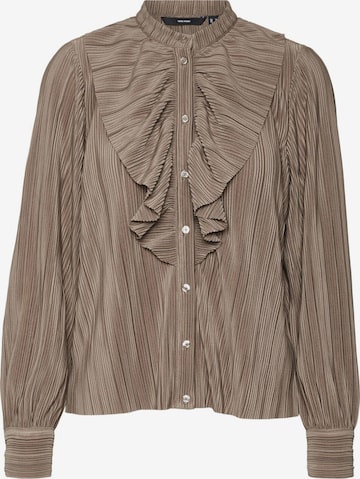 VERO MODA Blouse 'AURORA' in Bruin: voorkant