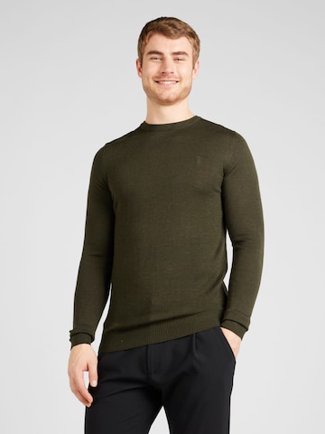 Bruun & Stengade Sweater 'Jupiter' in Green: front