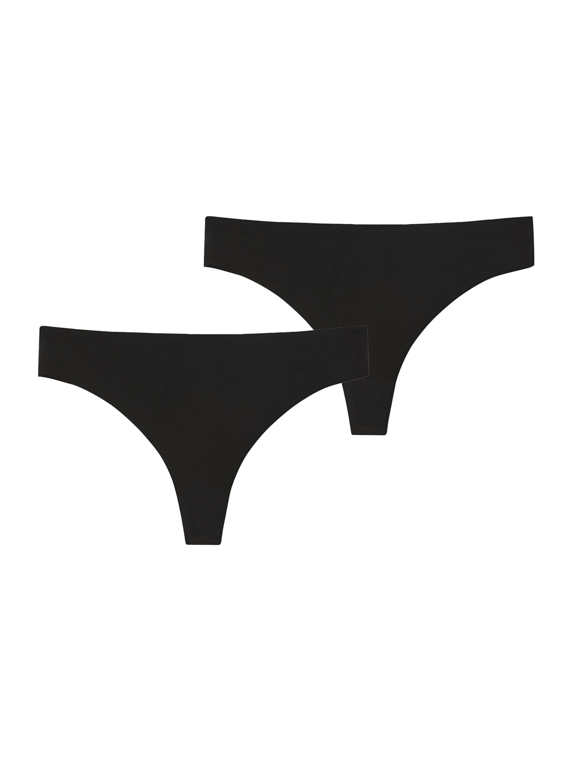 SCHIESSER Thong ' Invisible Soft ' in Black: front