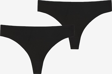 SCHIESSER Thong ' Invisible Soft ' in Black: front