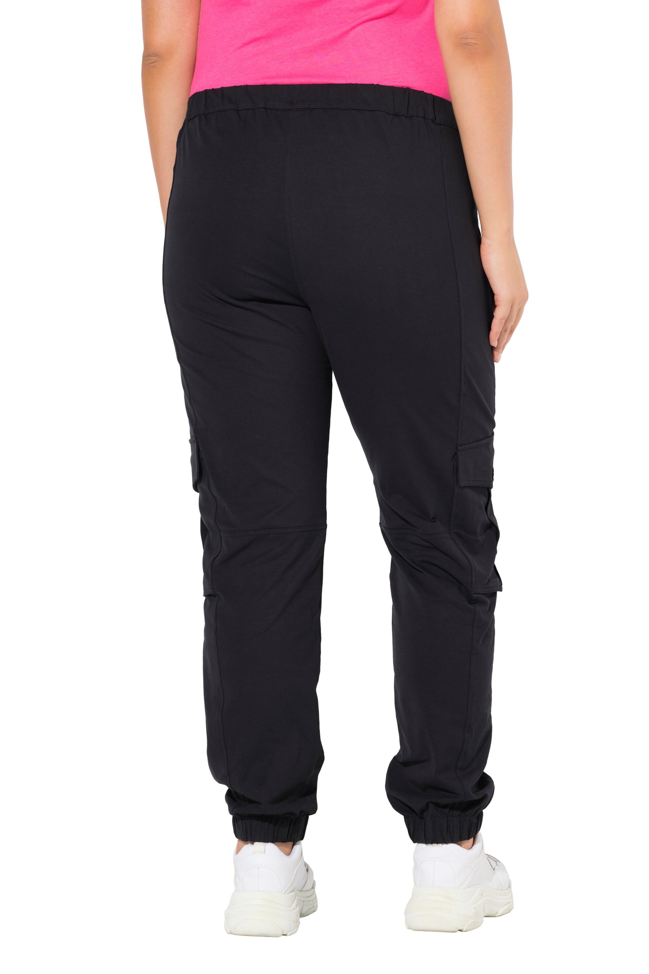 Ulla Popken Regular Cargobroek in Zwart