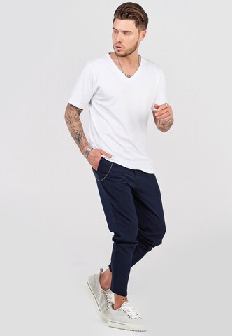 behype Regular Chino Pants 'B-KAY' in Blue