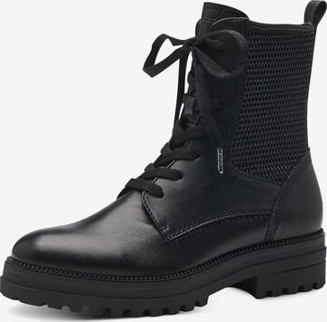 TAMARIS Lace-Up Ankle Boots in Black: front