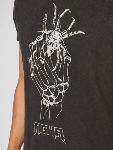 tigha Printshirt  'Dead Hand Wren' in Schwarz