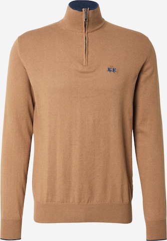 La Martina Sweter w kolorze brązowy: przód