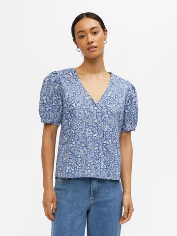 Camicia da donna 'MIE' di OBJECT in blu: frontale