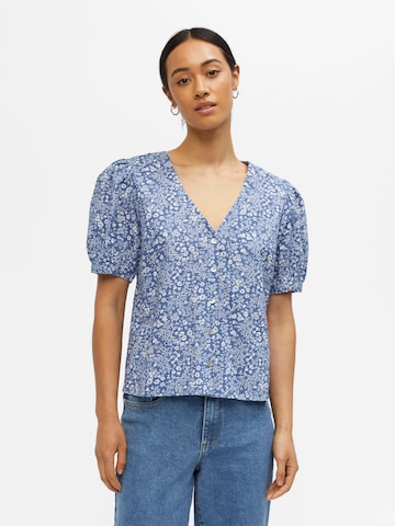 Camicia da donna 'MIE' di OBJECT in blu: frontale