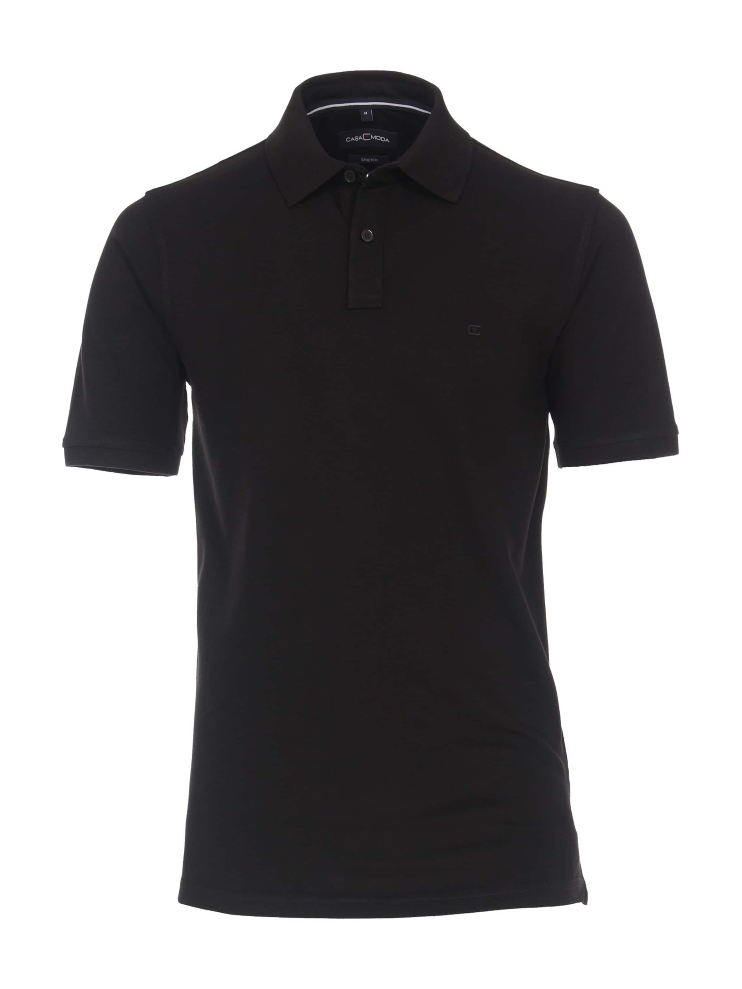 CASAMODA Poloshirt in Schwarz: Vorderseite