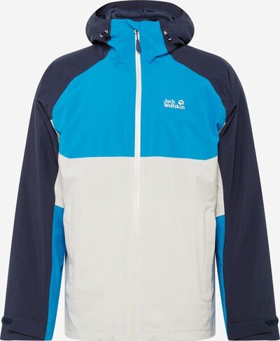 JACK WOLFSKIN Sportjacke 'MOUNT ISA' in navy / aqua / weiß, Produktansicht