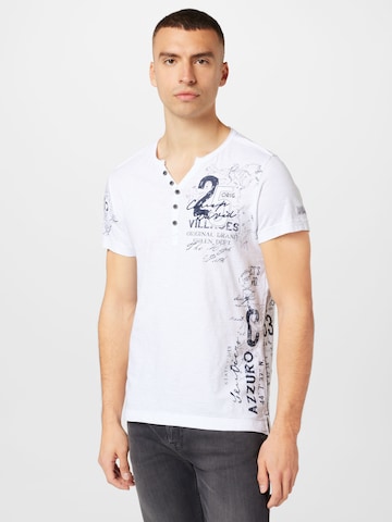 CAMP DAVID Shirt 'Cinque Terre' in White: front