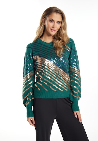 faina - Pullover 'Ikita' em verde: frente