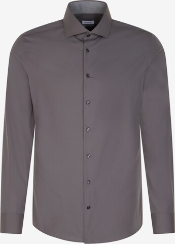 Coupe slim Chemise business SEIDENSTICKER en gris : devant