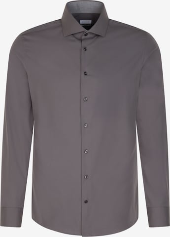 SEIDENSTICKER Slim fit Business Shirt in Grey: front