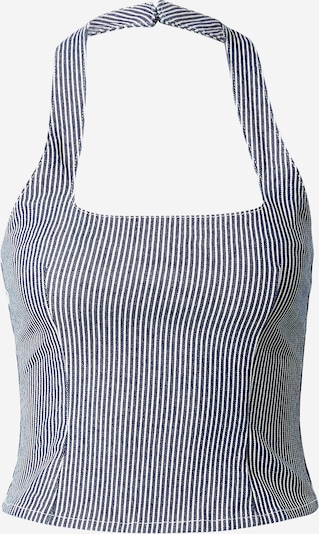 Palaidinė be rankovių iš millane, spalva – mėlyna / balta, Prekių apžvalga