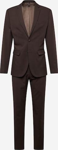 SELECTED HOMME Slim fit Suit 'SLHLIAM' in Brown: front