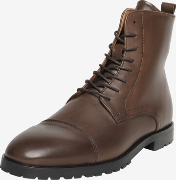 Henry Stevens Lace-Up Boots 'Wallace CDB' in Brown: front