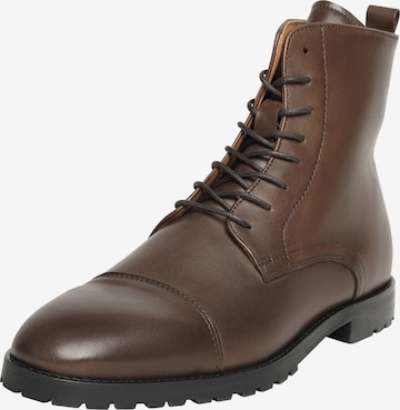 Henry Stevens Veterboots 'Wallace CDB' in Bruin: voorkant