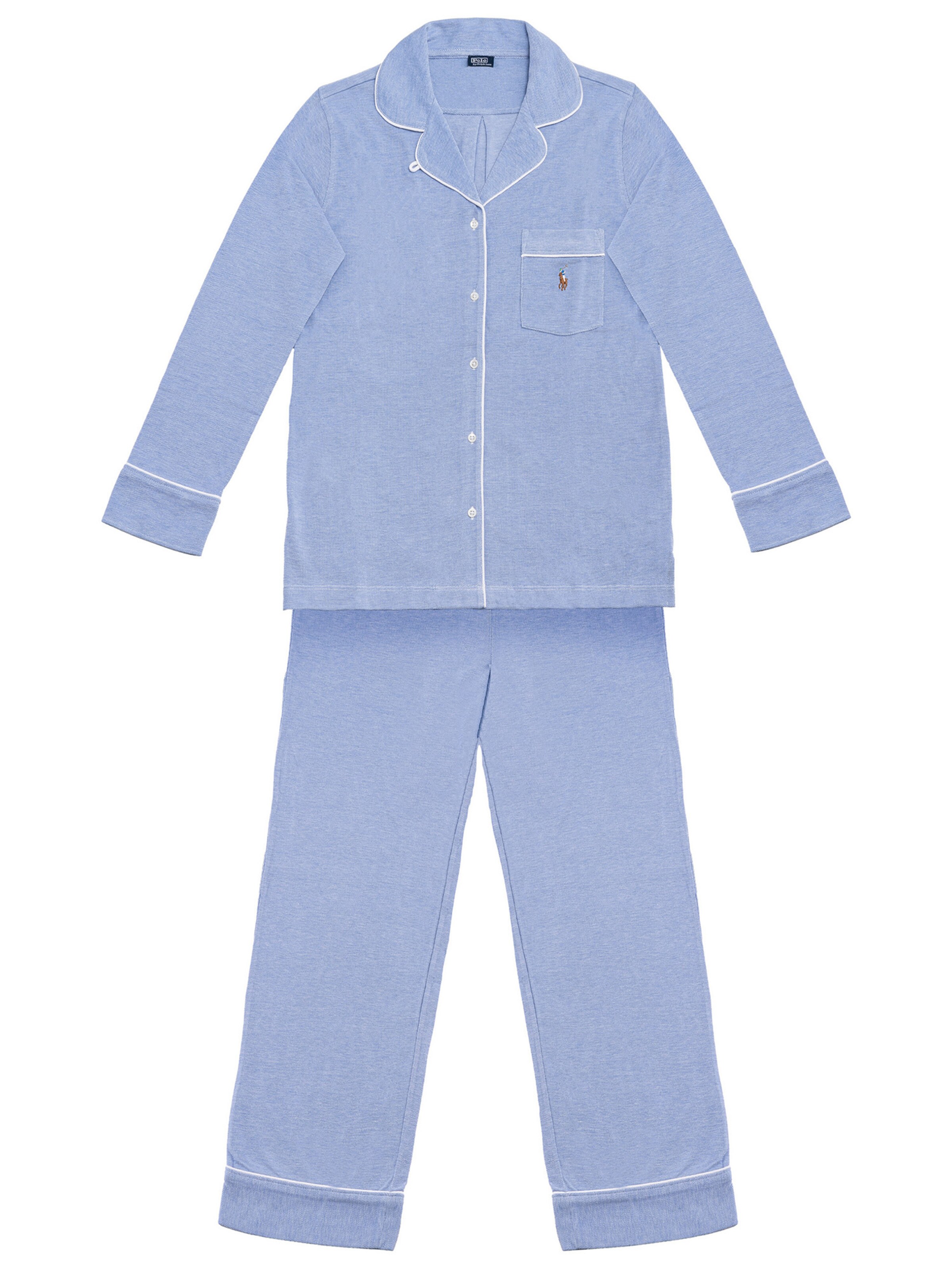 Pyjama ' Knit Oxford ' Polo Ralph Lauren en bleu : devant