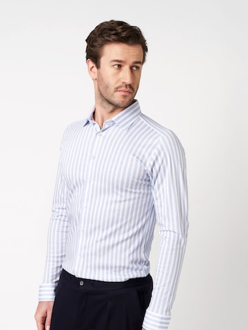 DESOTO Slim fit Button Up Shirt in Blue: front