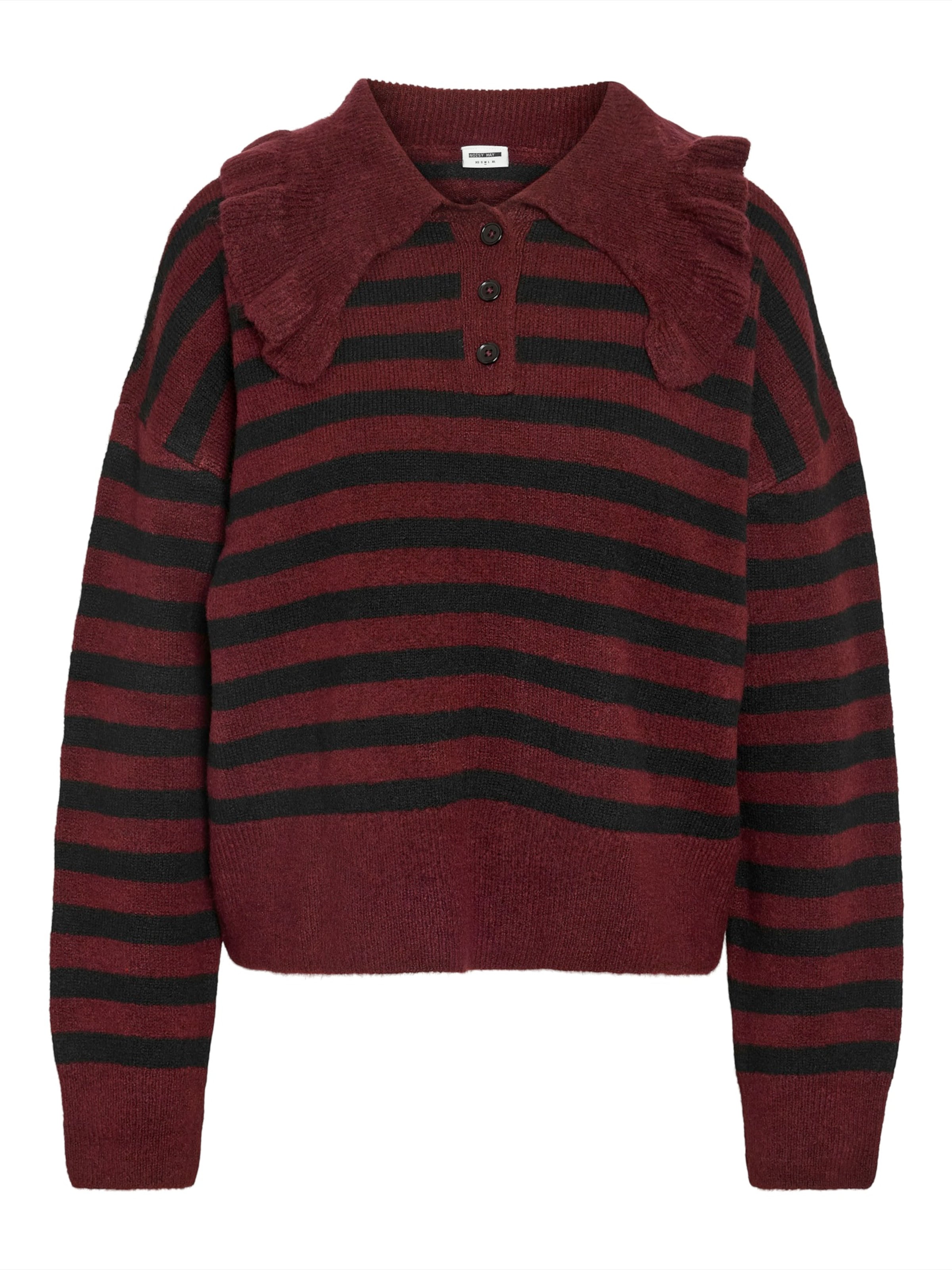 bogyó / fekete Noisy may Pulóver 'NMBROOKE', Termék nézet