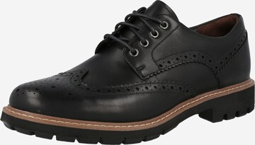 CLARKS Šněrovací boty 'Batcombe Wing' – černá: přední strana