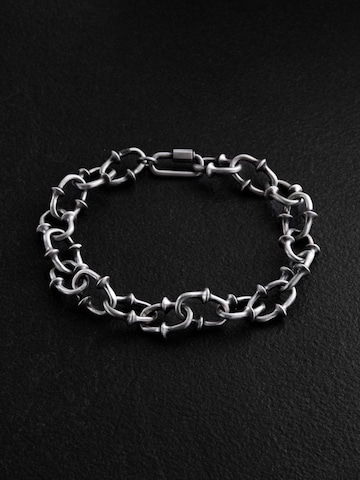 REYTEL Armband 'RIKUR' in Zilver: voorkant