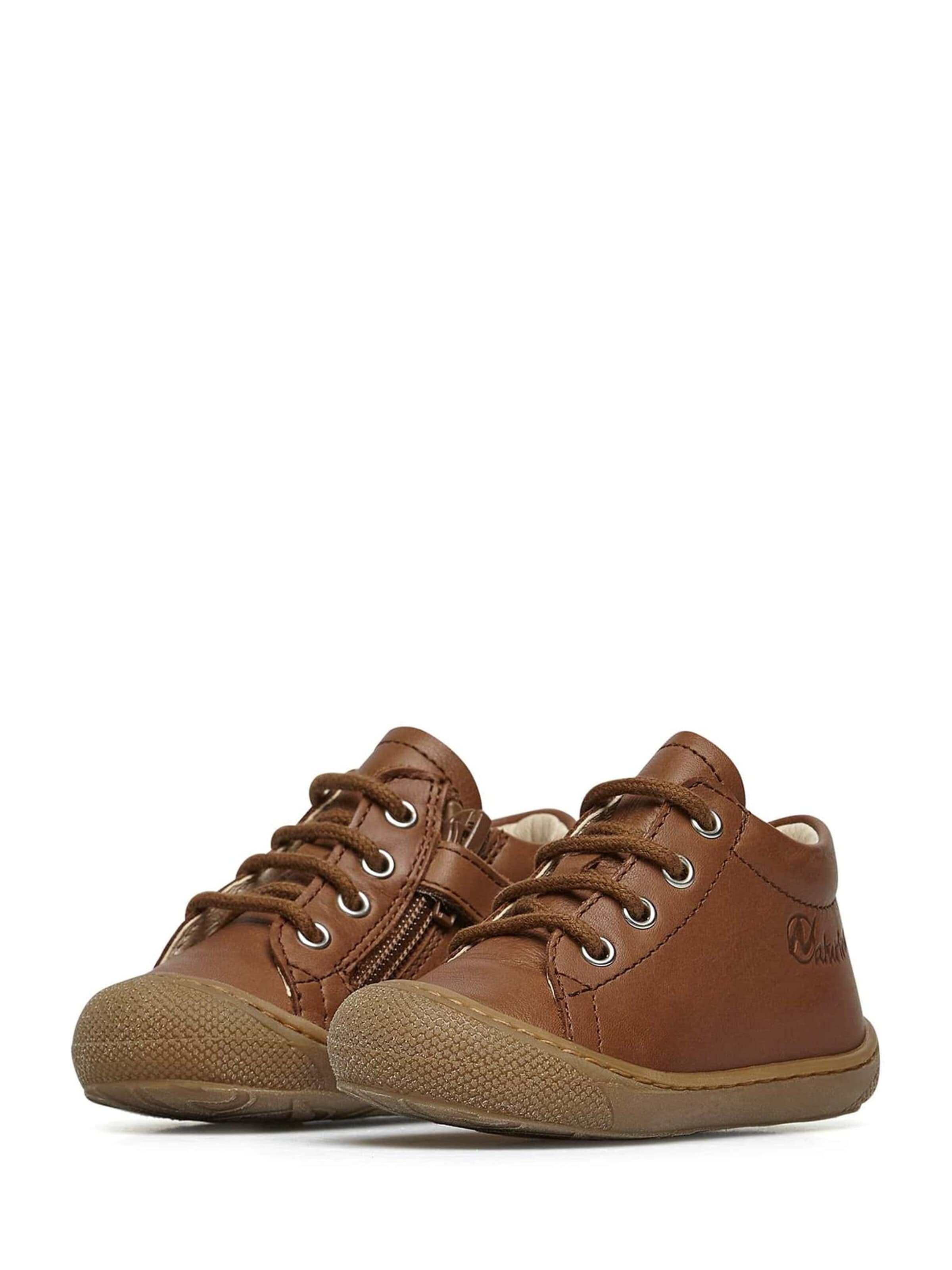 NATURINO Lage schoen 'COCOON ZIP' in Bruin
