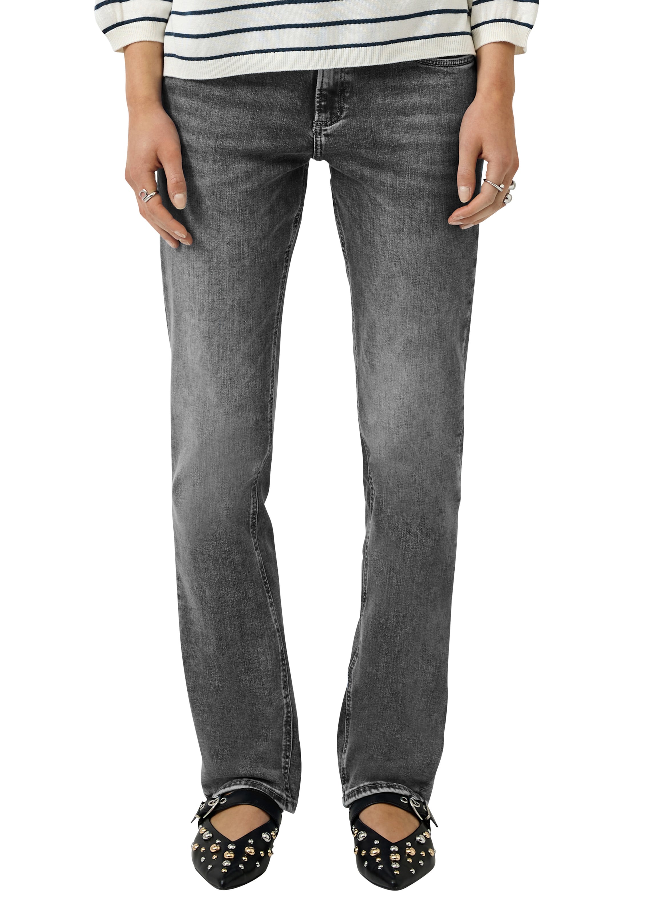 Regular Jean 'Catie' QS en gris : devant