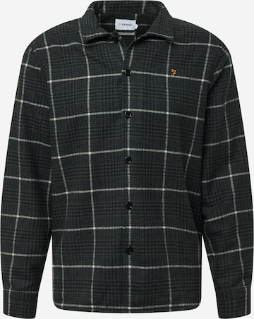 FARAH Comfort fit Button Up Shirt in Green: front