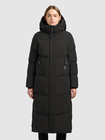 khujo Winter Coat in Black: front