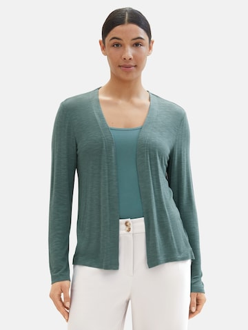 TOM TAILOR Knit Cardigan in Green: front