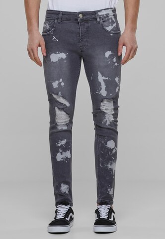 2Y Premium Regular Jeans in Grau: Vorderseite