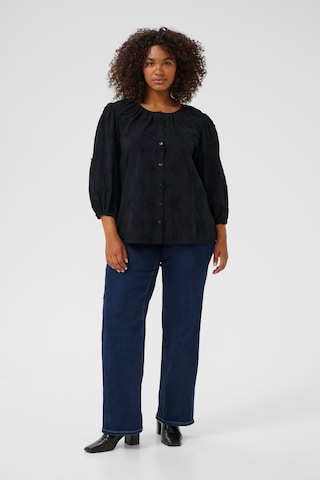 KAFFE CURVE Blouse 'Laima' in Zwart