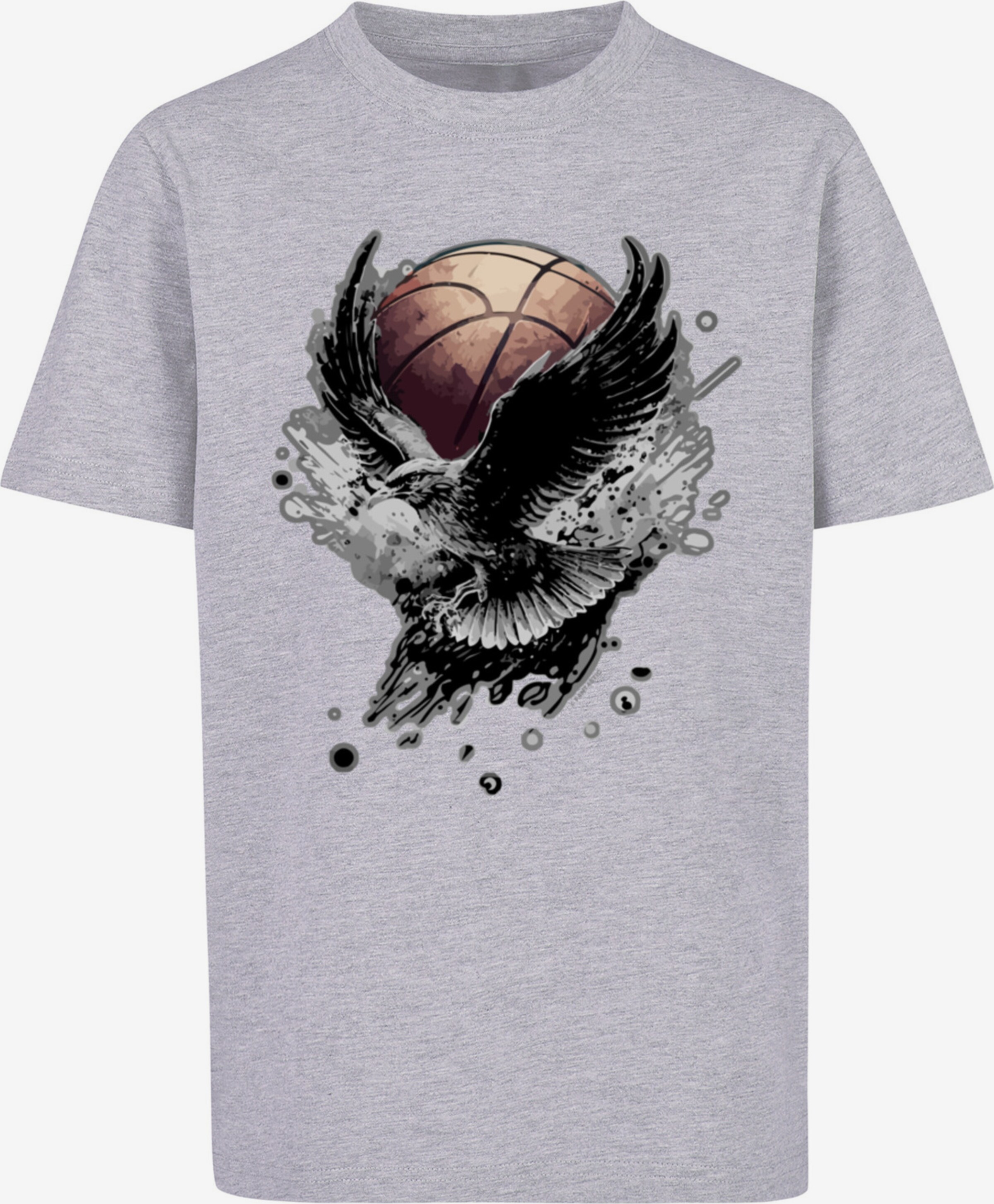 F4NT4STIC Shirt 'Basketball Adler' in Graumeliert | ABOUT YOU