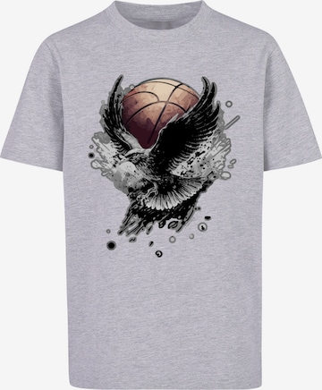 T-Shirt 'Basketball Adler' F4NT4STIC en gris : devant