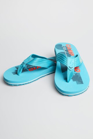 CAMP DAVID T-Bar Sandals in Blue: front