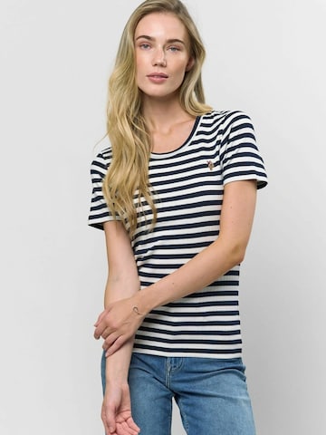 U.S. POLO ASSN. Top ' Carla ' in Blauw: voorkant