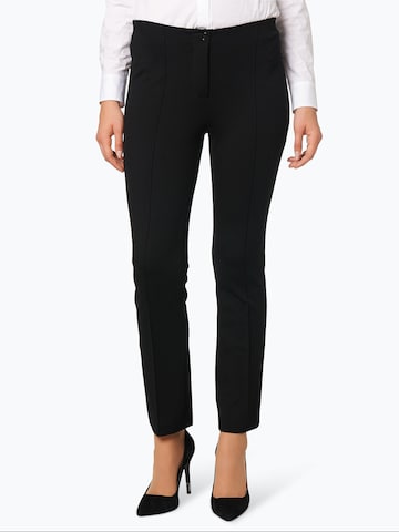 Marc Cain Slim fit Pants in Black: front