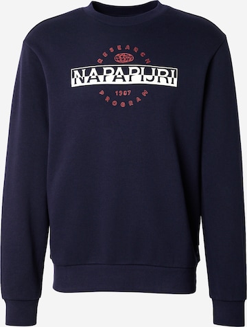 NAPAPIJRI Sweatshirt 'BANDER C' in Blau: Vorderseite