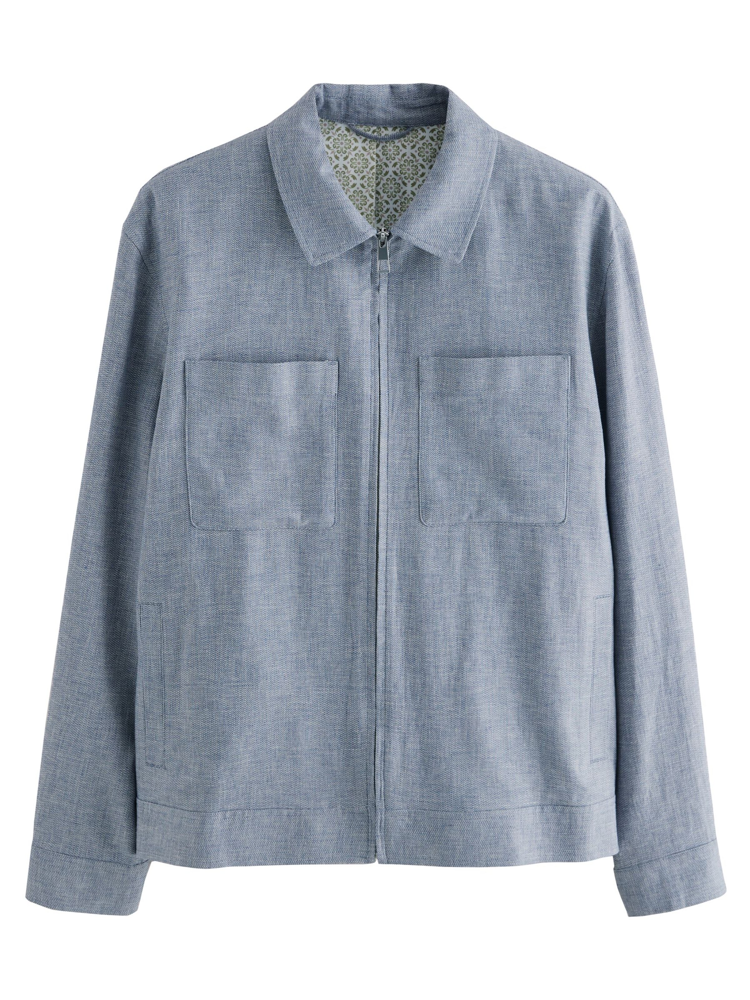 Next Jacke in Blau: Vorderseite