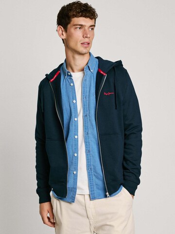 Pepe Jeans Sweatjacke ' NEW JOE ' in Blau: Vorderseite
