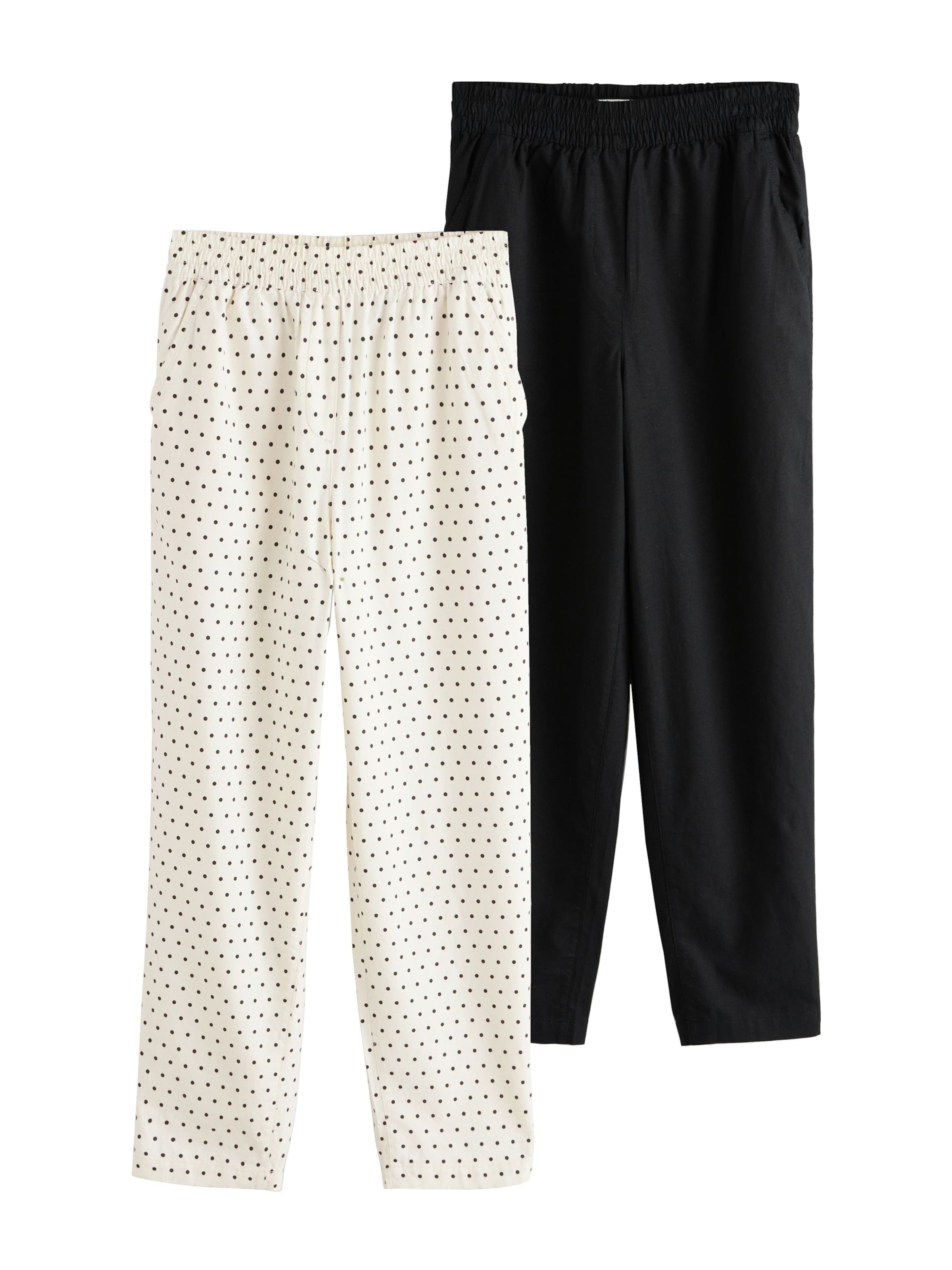 Next Barrel Trousers in Black: front