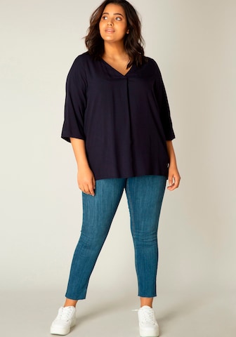 BASE LEVEL CURVY Bluse in Blau