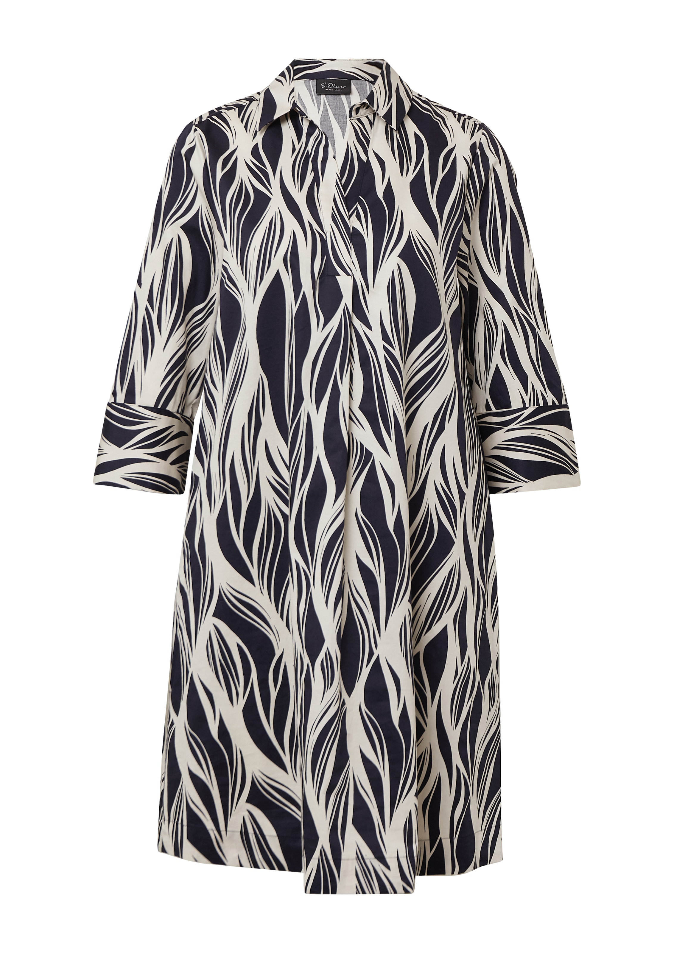 s.Oliver BLACK LABEL Blusenkleid in Blau: Vorderseite