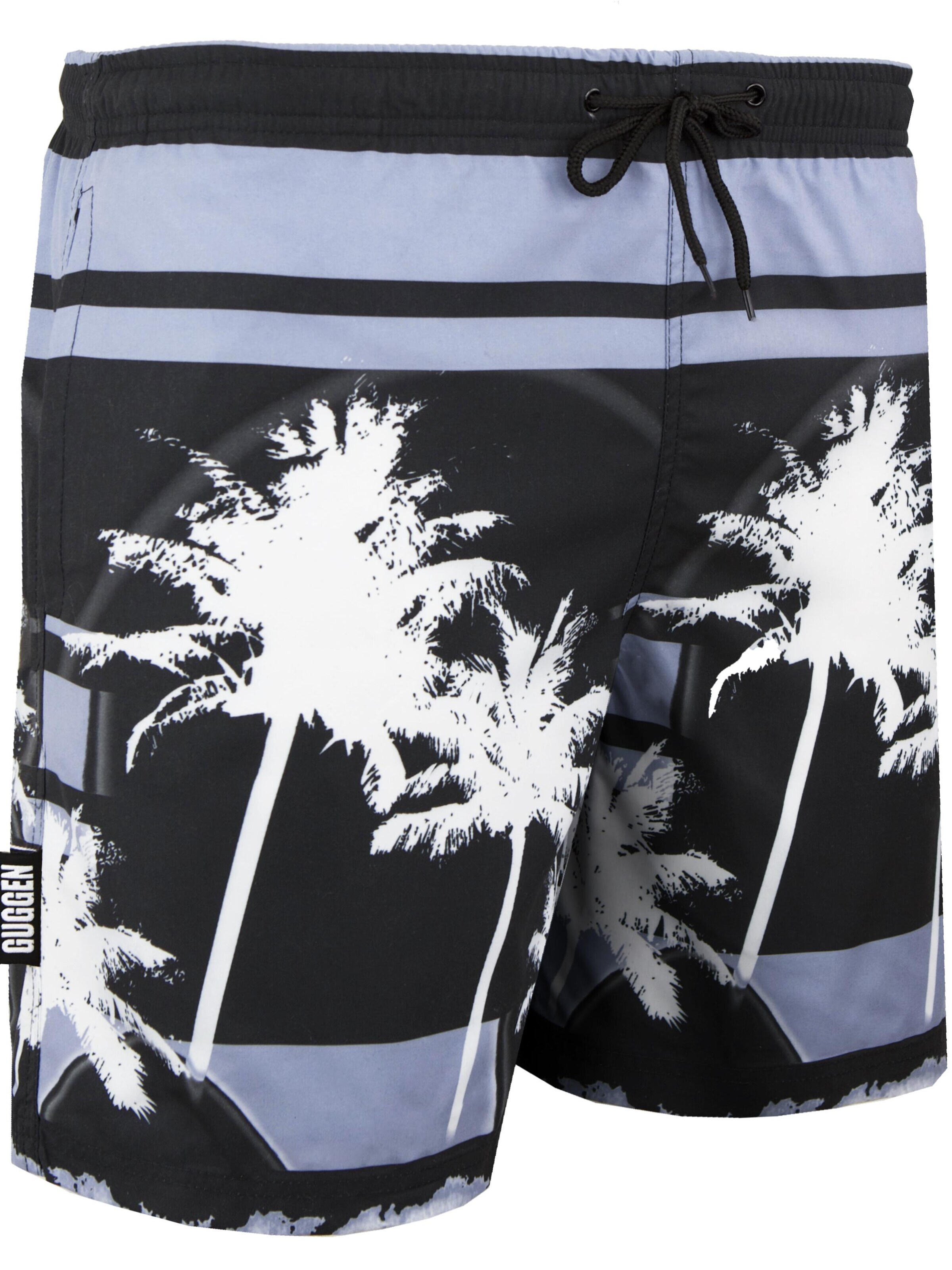 Guggen Mountain Badeshorts 'Boardshorts 2148'‌‌‌‌‌‌‌‌‌‌ in Schwarz