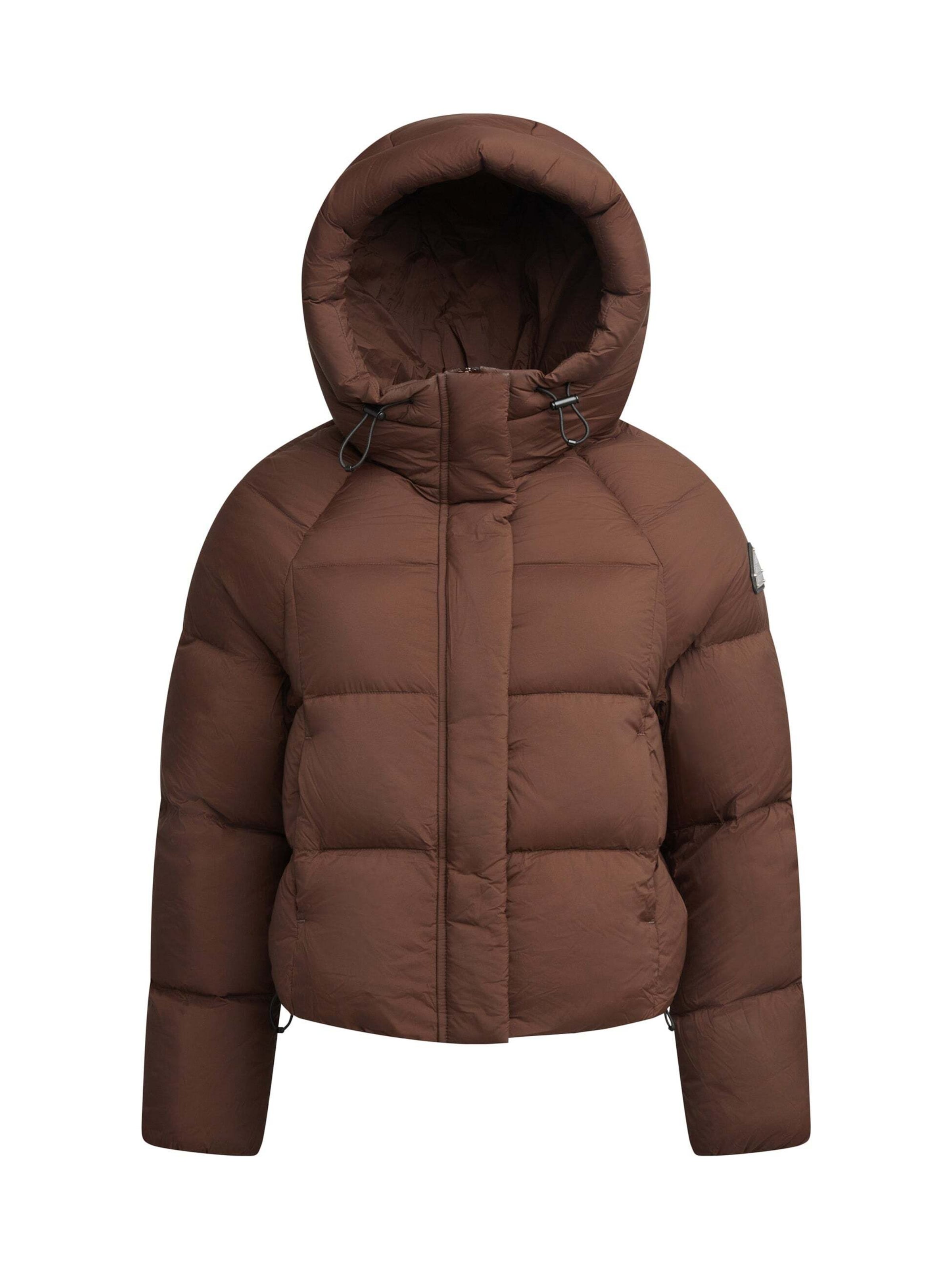 Veste outdoor ' Winter Crop Puffer ' JACK1T en marron : devant