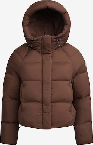 Veste outdoor ' Winter Crop Puffer ' JACK1T en marron : devant