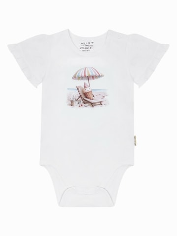 Hust & Claire Strampler/Body 'Hust & Claire Body HCBritt Sunny'‌‌‌‌‌‌‌‌‌‌ in Weiß: Vorderseite